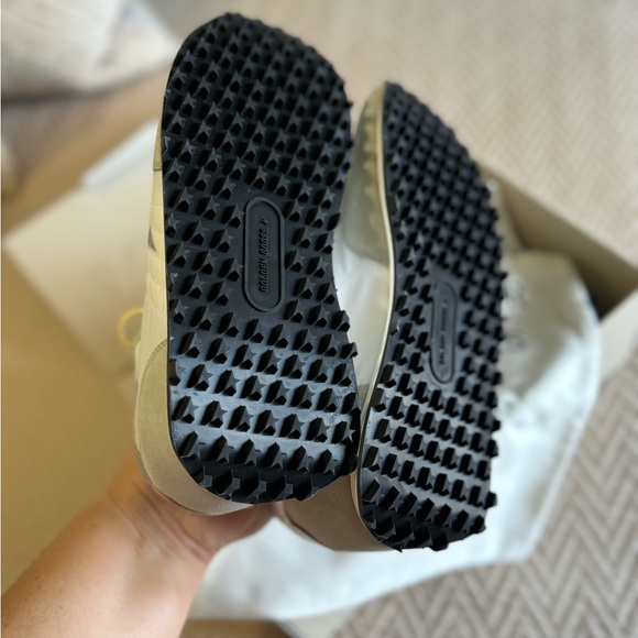 Golden Goose Gray & White Running Marathon M77 Sneakers - Picture 11 of 12